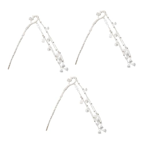 Beaupretty 3stücke Chinesische Haarnadel Mit Quaste Haarstäbchen Im Chinesischen Stil Für Frauen Haarschmuck Für Dutt-clutch Haarnadel Für Pferdeschwanz von Beaupretty