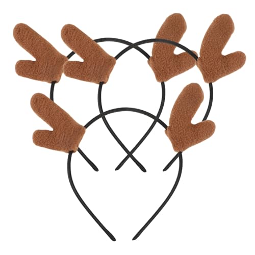 Beaupretty 3stücke Geweih Stirnband Für Weihnachten Festival Party Dekoration Kopfbedeckung Accessoire Weihnachtskostüm Requisiten Kopfschmuck von Beaupretty