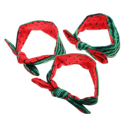 Beaupretty 3stücke Haarband Mit Schleife Und Hasenohren Elastisches Stirnband Für Kleinkinder Mädchen Haarschmuck Für Neugeborene Wassermelonen-design Kopfbedeckung Haarband Für von Beaupretty