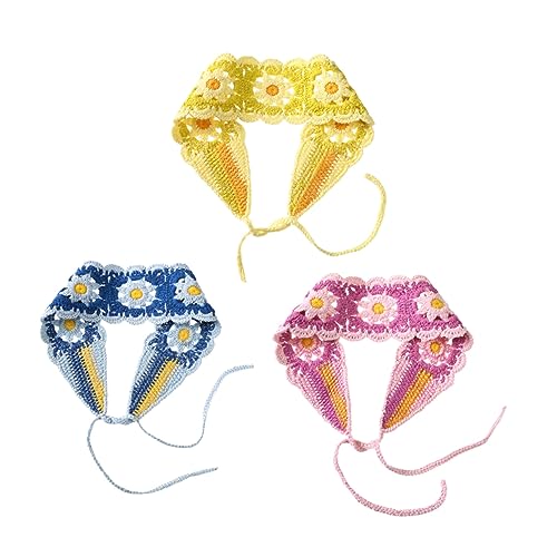 Beaupretty 3stücke Häkelschirnband Mit Blumenmuster Strickkopfwickel Für Damen Und Mädchen Einheitsgröße Vielseitig Tragbar Bequem Und Passend Frisur von Beaupretty