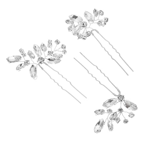 Beaupretty 3stücke Hochzeitshaarnadel Mit Strassblume Vintage-haarstab Für Brautschmuck Haargabel Für Hochzeitsfrisuren Kopfschmuck Für Besondere Anlässe von Beaupretty