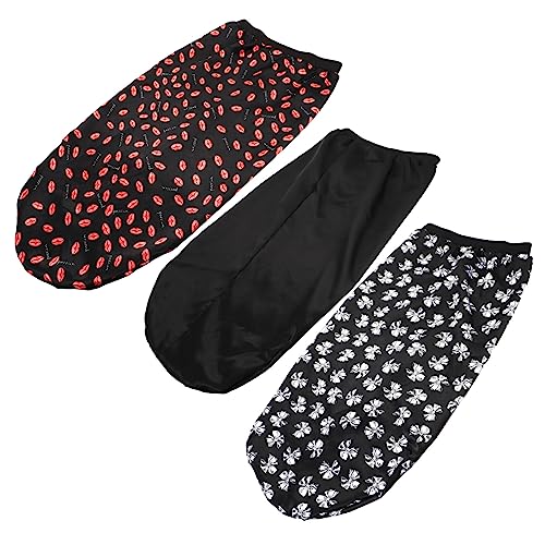 Beaupretty 3stücke Satin Schlafhaube Für Damen Hochelastische Mütze Mit Bedrucktem Design Geeignet Zum Schutz Von Naturhaar Zöpfen Langem Und Lockigem Haar Verstellbares Gummiband Für Optimal von Beaupretty