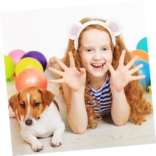Beaupretty 3stücke Stoff-stirnband Für Damen Mit Cartoon-bärenohr-design Haar-accessoires Für Mädchen Und Frauen Geeignet Für Partys Und Cosplay Verformt Sich Nicht Leicht Angenehm Zu Tragen von Beaupretty