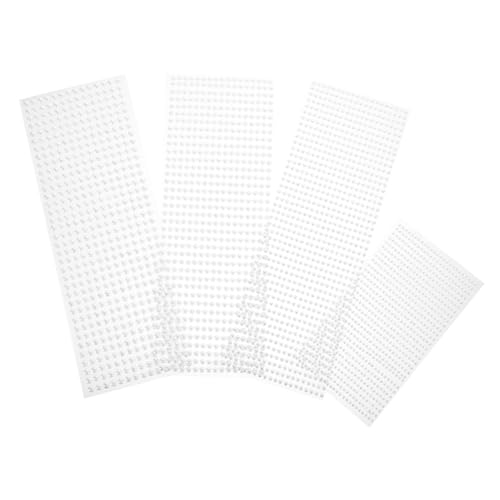 Beaupretty 4 Blätter Adhäsive Perlen Sticker Teiliges Verschiedene Selbstklebende Gesichts und Nagel Dekoration Kreative Zarte Schmuckaufkleber für Party DIY Basteln und Make Up von Beaupretty