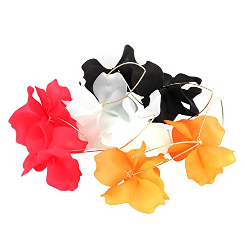 Beaupretty 4 Paare Blumenohrringe Leichte Tropfen Ohrringe für Mädchen und Teens Strand Accessoires Hautfreundlich Langlebig Vielseitig Kombinierbar Geeignet für Alltag und Zufällige Farbe von Beaupretty