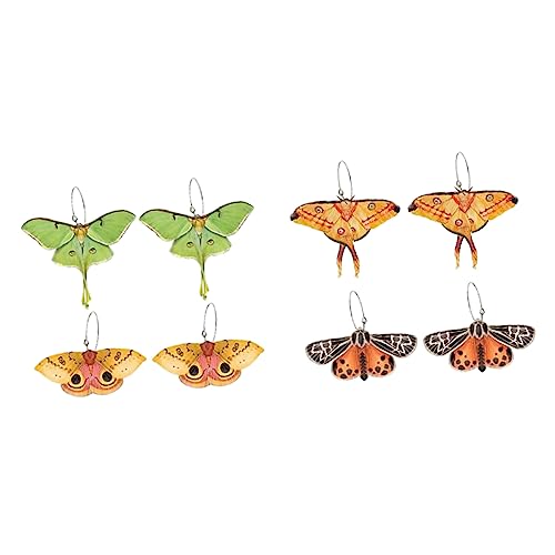 Beaupretty 4 Paare Bunte Mottenschmetterling Creolen Ohrstecker Damen Insekten Ohrringe Leicht Modisch Teenager Schmuck von Beaupretty