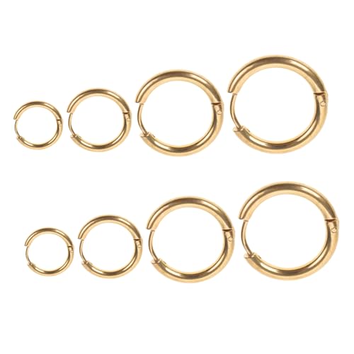 Beaupretty 4 Paare Creolen Teilig Kleine Hoop Ohrringe für Frauen Vielseitige Runde Ohrschmuck Verschiedenen Minimalistischer Look für Büro Alltag und Party von Beaupretty