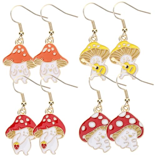 Beaupretty 4 Paare Damen Ohrringe Pilz Design Baumelnde Ohrhänger Modischer Damenschmuck Leicht und Für Alltag Party Beaupretty 4 Paare Damen Ohrringe Pilz Design Baumelnde Ohrhänger Modischer Damenschmuck Leicht und Für Alltag Party von Beaupretty