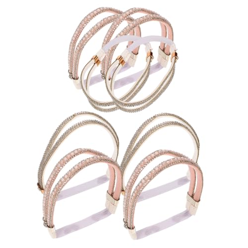 Beaupretty 4 Paare High Heels Schuhriemen mit Abnehmbaren Elastischen Straps und Funkelnden Strass Perlendetails Verstellbar Locker Passend für Sandalen Pumps Stilvoll für Damen und Mädchen von Beaupretty