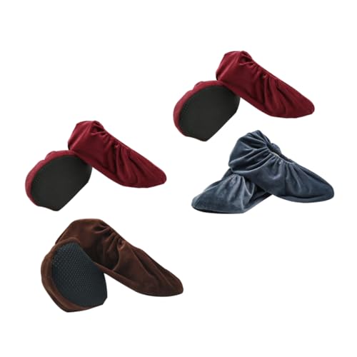 Beaupretty 4 Paare Schuhüberzieher Verdickte Wiederverwendbare Rutsch Sohlen Atmungsaktive Überschuhe für Jungen Mädchen Haushalt und Schule Farben Zufällig Zufällige Farbe Zufällige Farbe von Beaupretty