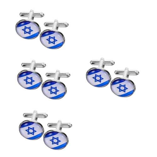 Beaupretty 4 Paare israelische Manschettenknöpfe Kleidungsdekore Manschettenknöpfe mit israelischer Flagge Manschettenknöpfe an den Ärmeln Hemdärmelverzierung Hemdärmelknopf Zinklegierung Beaupretty 4 Paare israelische Manschettenknöpfe Kleidungsdekore Manschettenknöpfe mit israelischer Flagge Manschettenknöpfe an den Ärmeln Hemdärmelverzierung Hemdärmelknopf Zinklegierung von Beaupretty