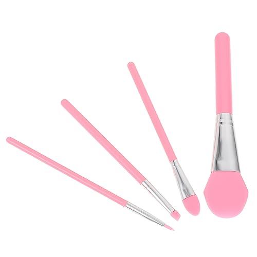 Beaupretty 4 STÜCKE Teiliges Silikon Make Up Pinsel für Frauen Wiederverwendbare Kosmetik Applikatoren mit Kunststoffgriff für Gesichtsmaske Eyeliner Lidschatten und Lippenpflege von Beaupretty