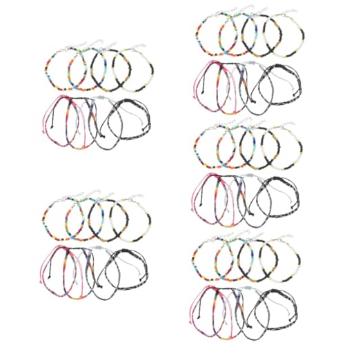 Beaupretty 4 Sätze Damen Fußkettchen Teiliges Verstellbares Boho Fußarmband Woven Ankle Bracelets Für Strand Festivals Hochzeiten Hautfreundliches Material Für Verschiedene Styles 8 Stück * 4 von Beaupretty