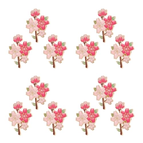 Beaupretty 4 Sätze Kirschblüten Broschen Für Damen Metall Anstecknadeln Für Kleidung Rucksäcke Accessoires Hochwertige Details Vielseitige Dekoration 3 Stück * 4 von Beaupretty