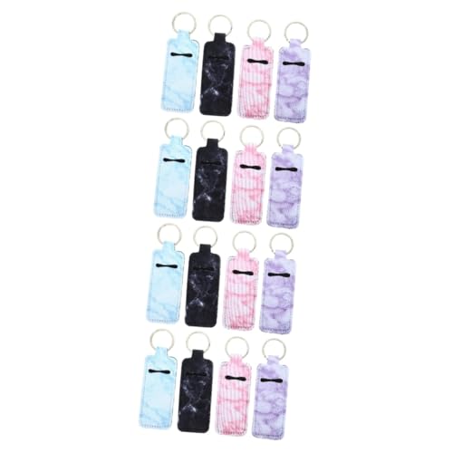 Beaupretty 16stücke Lippenstift Schlüsselanhänger Tragbare Lip Balm Pouch Organizer Für Lippenpflege Stilvoller Schlüsselring Für Frauen Für Unterwegs von Beaupretty