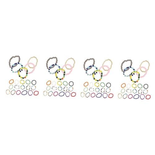 Beaupretty 4 Sätze Perlenringe Für Frauen Teiliges Kreatives Design Verstellbar Für Shopping Feiern Angenehmes Tragegefühl Accessoires 21 Stück * 4 von Beaupretty