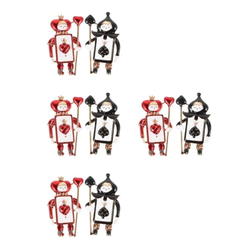 Beaupretty 4 Sätze Soldatenbroschen Retro Herz Und Pik Broschen Für Herren Weihnachts Accessoires Legierung Vielseitige Anstecker Für Kleidung Und Hüte 2 Stück * 4 von Beaupretty