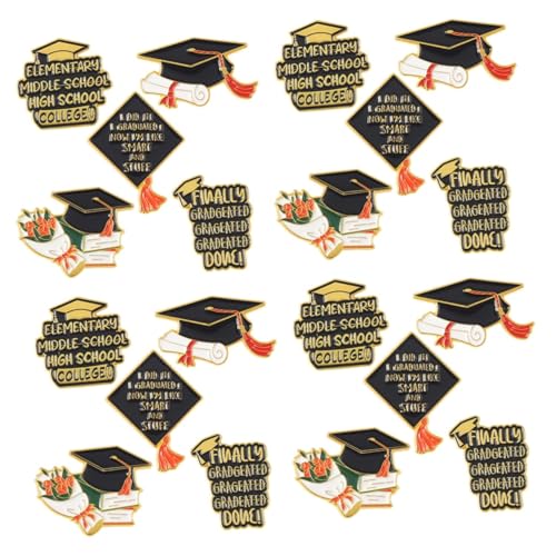 Beaupretty 4 Sätze Teiliges Abschlussbroschen Für Kleidung Dekorative Anstecknadel Im Hut Design Emaille Broschen Für Anzug Hut Perfektes Für Absolventen 5 Stück * 4 von Beaupretty