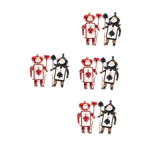 Beaupretty 4 Sätze Vintage Spade Soldier Brosche Teilig Anstecknadel Mit Roten Schwarzen Designs Hochwertige Legierungs Broschen Für Männer Frauen Stilvolles Accessoire Für 2 Stück * 4 von Beaupretty