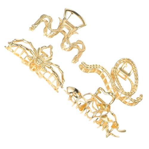 Beaupretty 4 Stck Metall Haarklammern für Damen Snake Claw Clips Rutschfest und Stabil für Partys Hochzeiten Alltagsnutzung Dekorativ und Praktisch für Haarstyling von Beaupretty