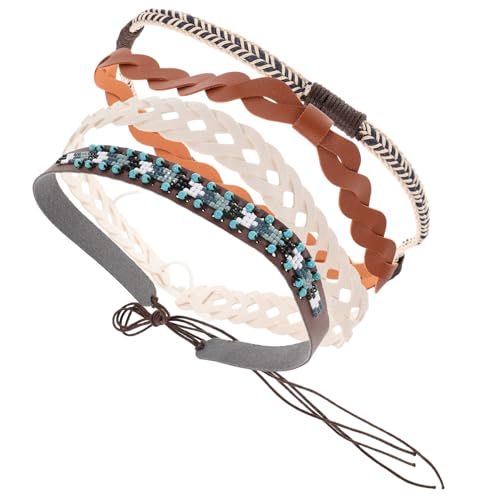 Beaupretty 4 Stck Teiliges Hutband Dekorative Strohhutbänder für Damen und Herren Flexible DIY Hutriemen in Verschiedenen Geeignet für Strandkappen und Hüte Langlebig und Einfach von Beaupretty