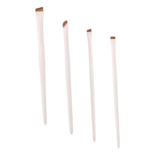 Beaupretty 4 Stck. Teiliges Eyeliner und Augenbrauen Pinsel Flacher Ultradünner Make Up Pinsel Präzise Kosmetikwerkzeuge für Professionelle und Private Anwendung Leicht Tragbar Langlebig von Beaupretty