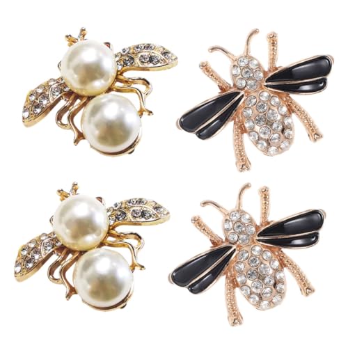 Beaupretty 4 Stück Bienen Schuhclips Metall Schuhschnallen für Damen Dekorative Flache Schuhclips Vielseitige Schuhverzierung für High Heels Einfach Anzubringen von Beaupretty