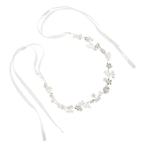 Beaupretty 4 Stück Braut Stirnband Kopfbedeckung Schmuck Strass Strass-stirnbänder Hochzeitskopfschmuck Für Die Braut Hochzeit Kopfschmuck Blumenblatt Stirnband Kristall Perle Nylon von Beaupretty