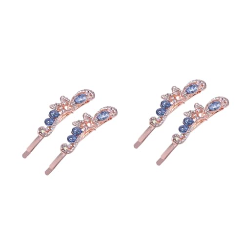 Beaupretty 4 Stück Haarschmuck Für Frauen Glänzender Seitenclip Glitzernde Krokodilklemme Bling-haarnadel Haarstyling-haarspangen Schmetterling Haarnadel Strasssteine Entenschnabel Braut von Beaupretty