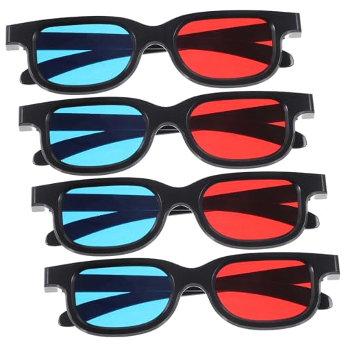 Beaupretty 4 Stück Brillen aus Kunststoff Rot blau Anaglyphe Brille für Tv Projektor Smartphone Geeignet für Filme und Spiele Erwachsene Herren Damen Beaupretty 4 Stück Brillen aus Kunststoff Rot blau Anaglyphe Brille für Tv Projektor Smartphone Geeignet für Filme und Spiele Erwachsene Herren Damen von Beaupretty