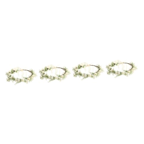 Beaupretty 4 Stück Haargummis Für Mädchen Haargummis Für Babys Blumenstirnbänder Sonnenblumen-babyschleife Kranz-stirnband Stirnbänder Für Damen Tiara Hochzeit Brautjungfer Blütenkopf Plastik von Beaupretty