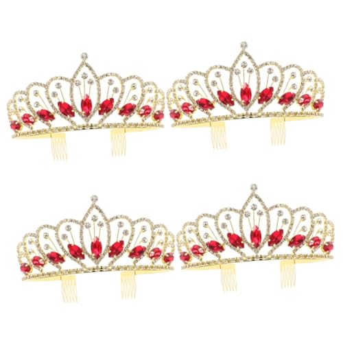 Beaupretty 4 Stück Diamantkrone Brautkrone Mädchen Krone mädchen stirnbänder Tiara glitzernde Haaraccessoires entzückender Glitzer Blitz Kopfbedeckung Stirnband Haarschmuck von Beaupretty