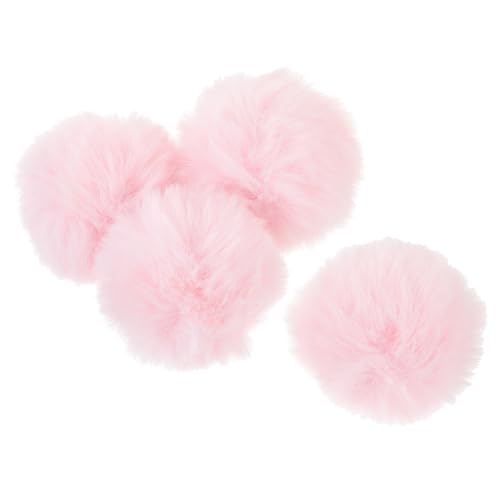 Beaupretty 4 Stück Flauschige Pompom Broschen Große Dekorative Anstecknadeln Pastellrosa Weiche Kunstpelz Bommel für DIY Basteln Kleidung Schuhe Hüte und Handwerksverzierung von Beaupretty