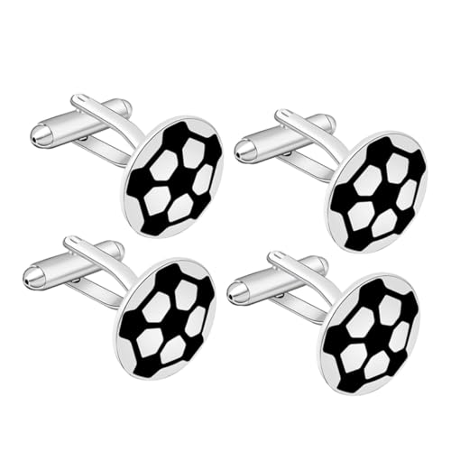 Beaupretty 4 Stück Fußball Manschettenknöpfe Fußballtor Manschettenknöpfe Hochzeitsfeier Manschettenknöpfe Hemdknopf Clip Fußballfan Manschettenknöpfe Fußball Manschettenknöpfe Fußball von Beaupretty