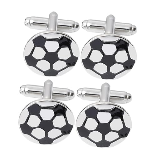 Beaupretty 4 Stück Fußball-Manschettenknöpfe Mantel-Manschettenknöpfe Manschettenknöpfe für Smokinghemden Kleiderknopf Manschettenknöpfe für Herrenhemden Partykostüm für Herren Kupfer von Beaupretty