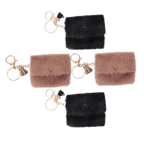 Beaupretty 4stücke Teiliges Mini-münzgeldbörse Mit Schlüsselanhänger Bunten Farben Kompakte Und Praktische Geldbörse Für Frauen Und Mädchen Für Münzen Schlüssel Und Kleine von Beaupretty