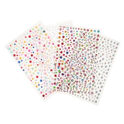 Beaupretty 4 Stück Gesichts Strass Aufkleber Temporäre Strass Aufkleber Make Up Gesichtsjuwelen Stirn Selbstgesichts Sticker Edelsteine Gesicht Strass Juwelen von Beaupretty