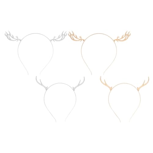 Beaupretty 4 Stück Geweih Design Haarreifen Kreative Party Kopfschmuck Für Mädchen Weihnachts Haar Accessoire Aus Langlebiger Legierung Für Karneval Und Cosplay von Beaupretty