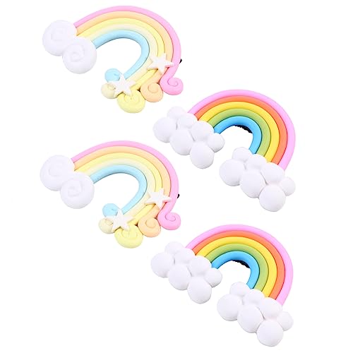 Beaupretty 4 Stück Seiten Clip Für Die Ausgabe Von Karten Weihnachts-haarspangen Regenbogen-haarspange Party-kopfschmuck Mädchen-cartoon-haarnadel Legierung Weihnachten Schleife Baby von Beaupretty