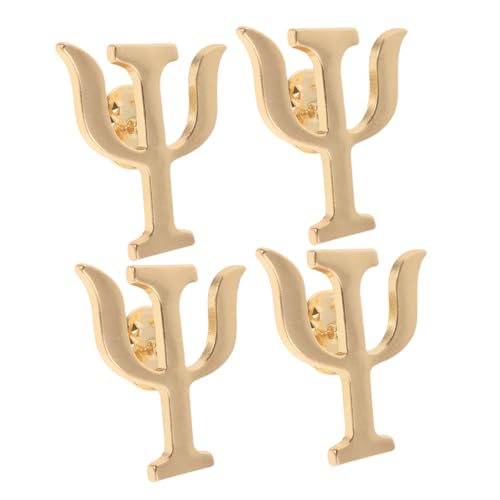 Beaupretty 4 Stück Herzbroschen für Psychologen Griechische Symbol Pins für Jacken Pullover und Taschen Stilvolle Legierungs Broschen als Durchdachtes für Psychische Gesundheit von Beaupretty