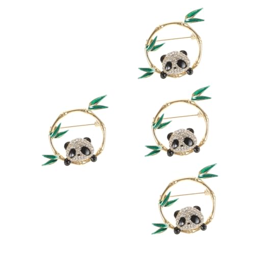 Beaupretty 4 Stück Kawaii Panda Brosche Anstecknadel für Kleidung Taschen und Rucksäcke Niedliches Cartoon Design Langlebig für Panda von Beaupretty