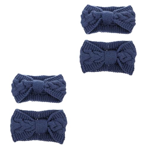 Beaupretty Ohrenwärmer Stirnband 4 Stück Strickstirnband Mit Knöpfen Turban Stirnband Stretch Kosmetisches Haarband Gehäkeltes Stirnband Winter Warmes Stirnband Warm Halten Garn Maske von Beaupretty