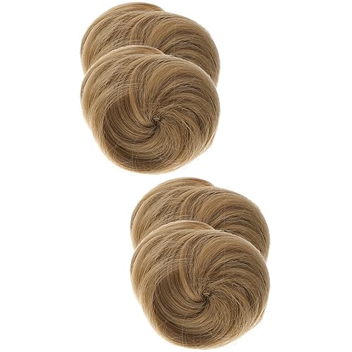 Beaupretty 4 Stück Kugelkopf-kreis-perücke Haarschmuck Für Frauen Perücken Donut-haarknoten Glatte Haarperücke Kopfbedeckungen Für Damen Haarklammer Mode Klauenclip Braut Hochtemperaturdraht von Beaupretty