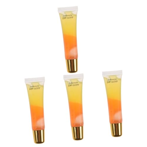 Beaupretty 4 Stück Lipgloss Handspiegel silberne Haarperlen Lippenöle Lippenöl feuchtigkeitsspendend Schönheitswerkzeuge für Frauen Kosmetik einstellen Schlauch Vitamin E von Beaupretty