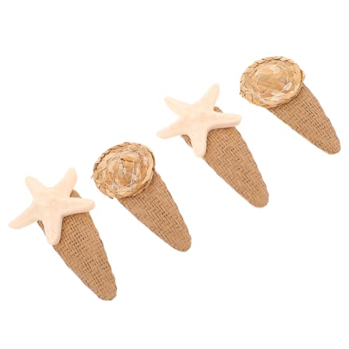 Beaupretty 4 Stück Meerjungfrau Haarklammern mit Detailgetreuen Muscheln Leichte Strand Haarspangen für Mädchen und Frauen Vielseitige Frisur Accessoires für Sommerurlaub Strandhochzeit von Beaupretty