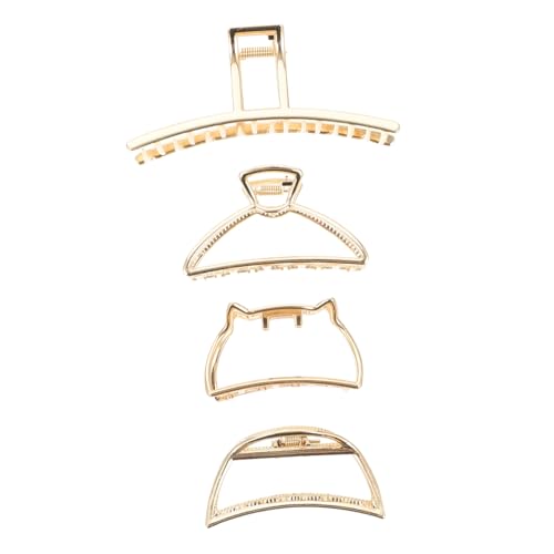 Beaupretty 4 Stück Metall Haarkralle Teiliges Große Haarklammern Rutschfeste Haarspangen für Damen Vielseitig Einsetzbar Langlebig und Flexibel zum Fixieren von Langem Haar von Beaupretty