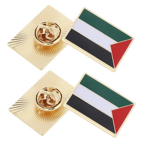 Beaupretty 4 Stück Palästina Flaggenbrosche Teiliges Metall Quadratisch Robust Langlebig Patriotisch für Anzug Rucksack Kleidung Nationalflagge Anstecker von Beaupretty
