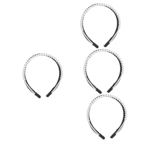 Beaupretty 4 Stück Perlenstirnband Haarschmuck lockengel Mädchen Stirnband Stirnbänder für Frauen Hochzeitsdekoration Haarband Hochzeit Stirnband Perlenkopfbedeckung künstlich schmücken Schal von Beaupretty