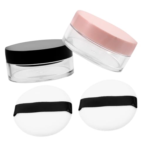 Beaupretty 4 Stück Puderdose Container Behälter in Reisegröße Lose Pulverbehälter Reisepulverbehälter Puderapplikator Leere Kissen-kompakthülle Leere Make-up-behälter Plastik von Beaupretty