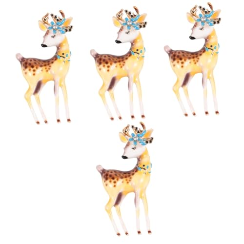 Beaupretty 4 Stück Rhinestone Inlaid Reh Brosche für Damen Lustiger Cartoon Anstecker für Kleidung Taschen und Hüte Leicht und Tragbar Perfektes Accessoire für von Beaupretty